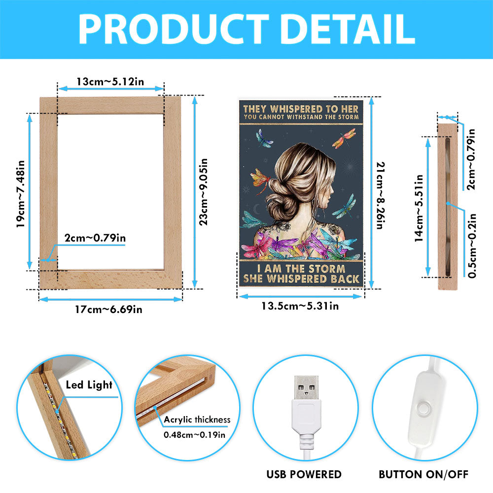 I Am The Storm Art Frame Lamp 3 - Encouragement Gifts For Women