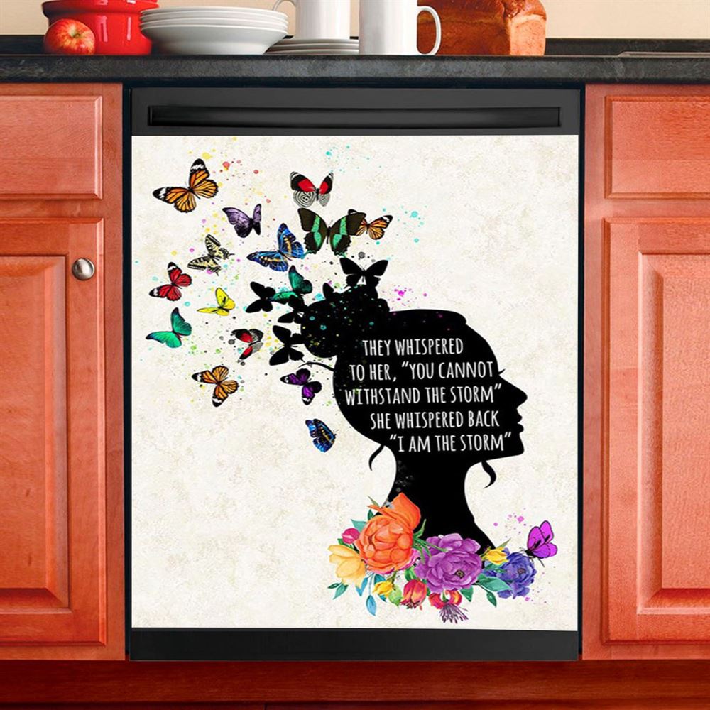I Am The Storm Dishwasher Cover, Encouragement Gifts For Women, Boho Home Office Decor