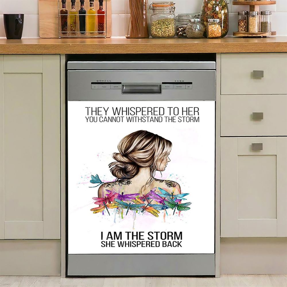 I Am The Storm Dishwasher Cover, Positive Motivational Inspirational Quote, Encouragement Gifts For Women