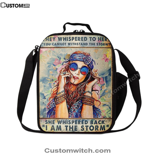 I Am The Storm Lunch Bag, Boho-Chic Lunch Bag, Positive Lunch Bag For Women
