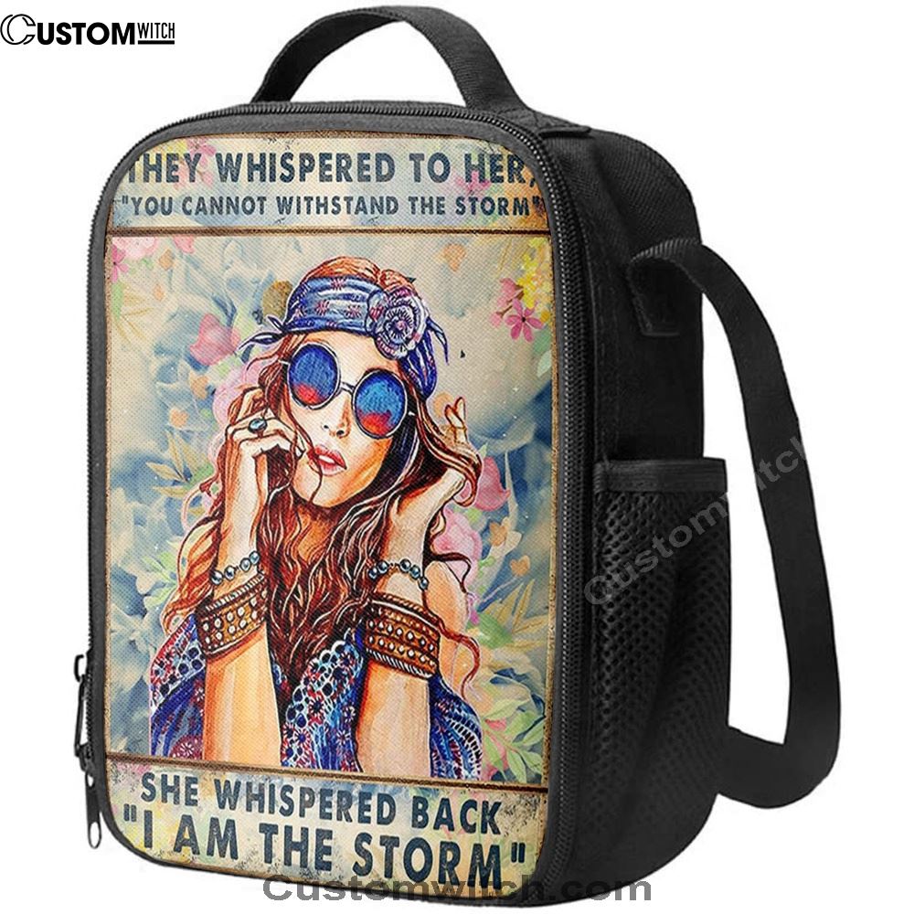I Am The Storm Lunch Bag, Boho-Chic Lunch Bag, Positive Lunch Bag For Women