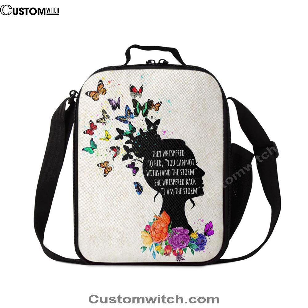I Am The Storm Lunch Bag, Encouragement Gifts For Women, Boho Home Office Decor