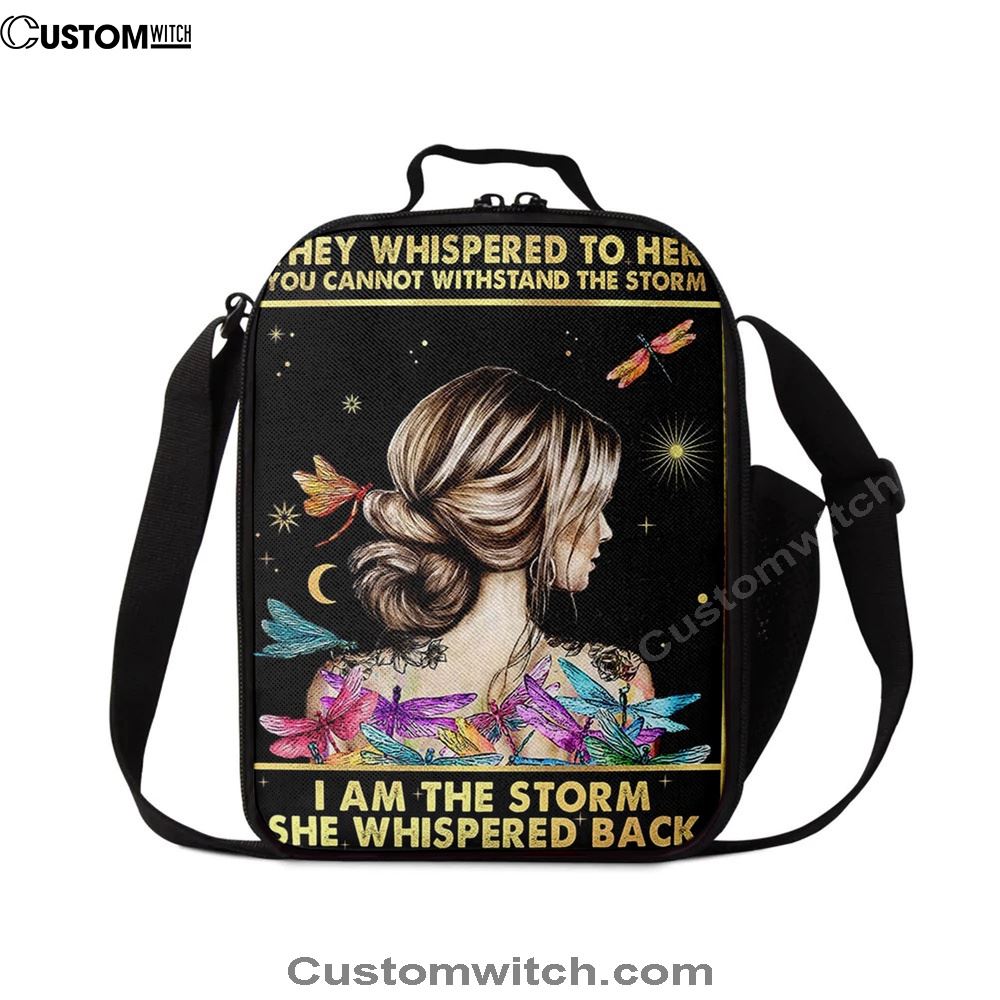 I Am The Storm Lunch Bag, Gifts For Women, Boho Dragonfly Lunch Bag