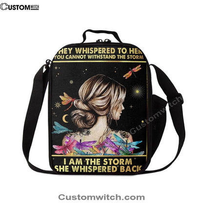 I Am The Storm Lunch Bag, Gifts For Women, Boho Dragonfly Lunch Bag