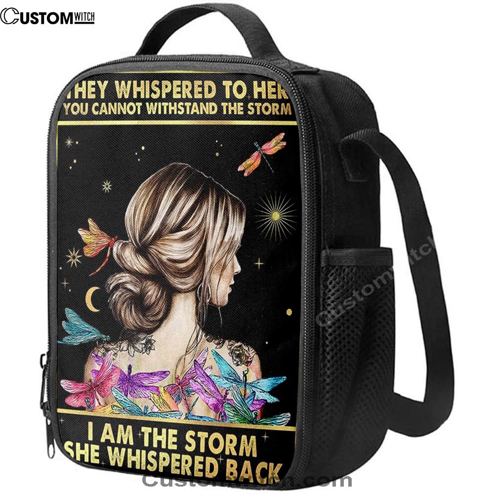 I Am The Storm Lunch Bag, Gifts For Women, Boho Dragonfly Lunch Bag