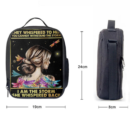 I Am The Storm Lunch Bag, Gifts For Women, Boho Dragonfly Lunch Bag