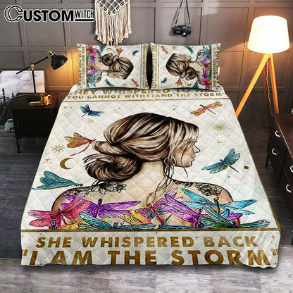 I Am The Storm Quilt Bedding Set Cover Twin Bedding Decor -  Gifts For Women - Rustic Bedroom Living Room Home Office