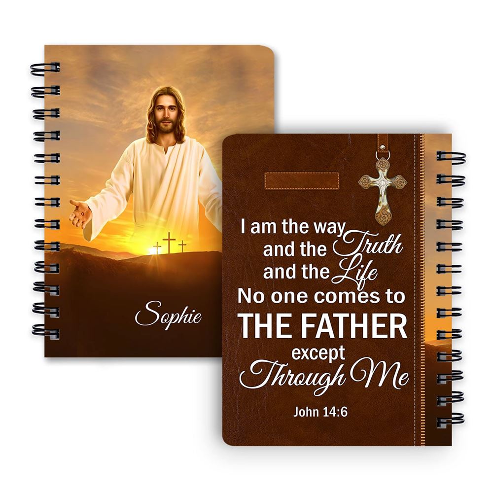 I Am The Way And The Truth And The Life Personalized Spiral Notebook, Scripture Gifts For Christian