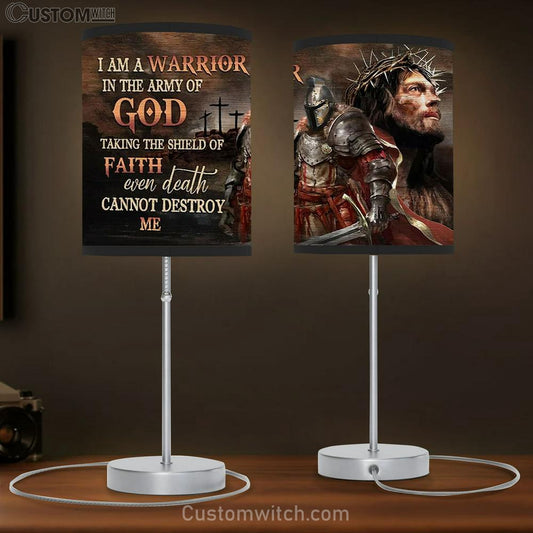 I Am Warrior In The Army Of God Knights Table Lamb Art - Christian Lamb Gift - Religious Wall Decor