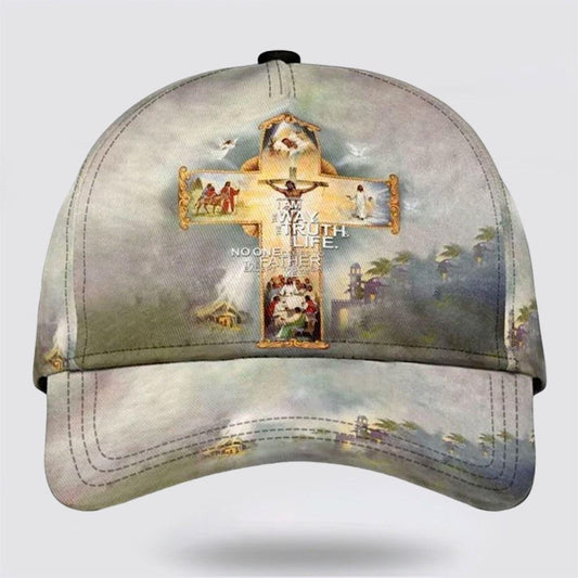 I Am Way Truth Life All Over Print Baseball Cap, God Cap, Gift Ideas For Male