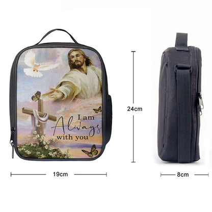 I Am With You Always Matthew 2820 Christian Jesus Christ Reaching Out His Hand Lunch Bag, Christian Lunch Bag, Religious Lunch Box For School, Picnic