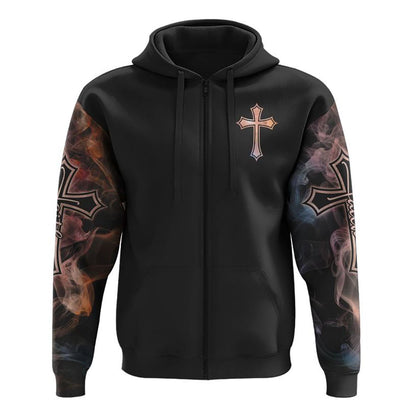 I Asked God To Make Me A Better Man Cross Wings All Over Print 3D Hoodie, Christian Hoodie, Christian Sweatshirt, Bible Verse Shirt