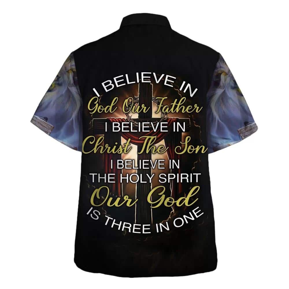 I Believe In The God The Father Hawaiian Shirt For Men, Christian Hawaiian Shirt, Gift For Christian