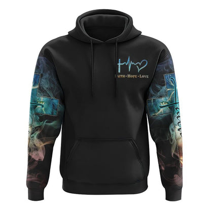 I Can Do All Things Lion Colorful All Over Print 3D Hoodie, Christian Hoodie, Christian Sweatshirt, Bible Verse Shirt