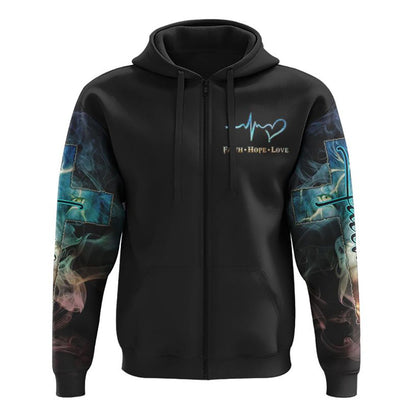 I Can Do All Things Lion Colorful All Over Print 3D Hoodie, Christian Hoodie, Christian Sweatshirt, Bible Verse Shirt