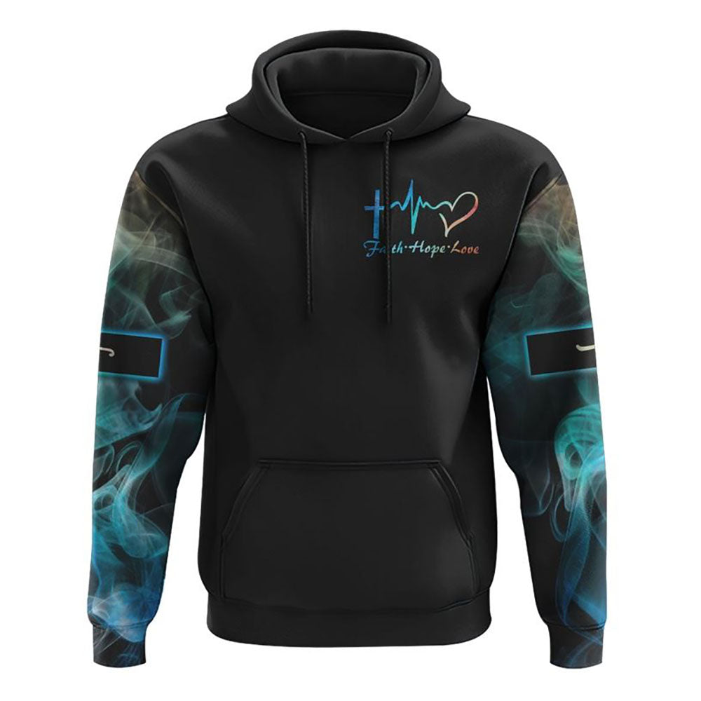 I Can Do All Things Lion Cross Colorful All Over Print 3D Hoodie, Christian Hoodie, Christian Sweatshirt, Bible Verse Shirt