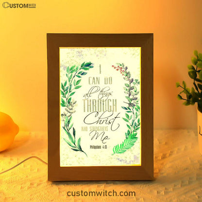 I Can Do All Things Through Christ Bay Leaf Bible Verse Decor Art - Bible Verse Decor - Scripture Art