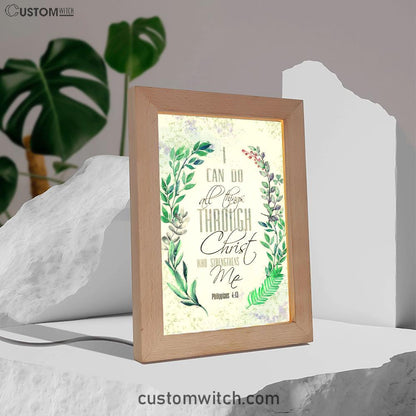 I Can Do All Things Through Christ Bay Leaf Bible Verse Decor Art - Bible Verse Decor - Scripture Art