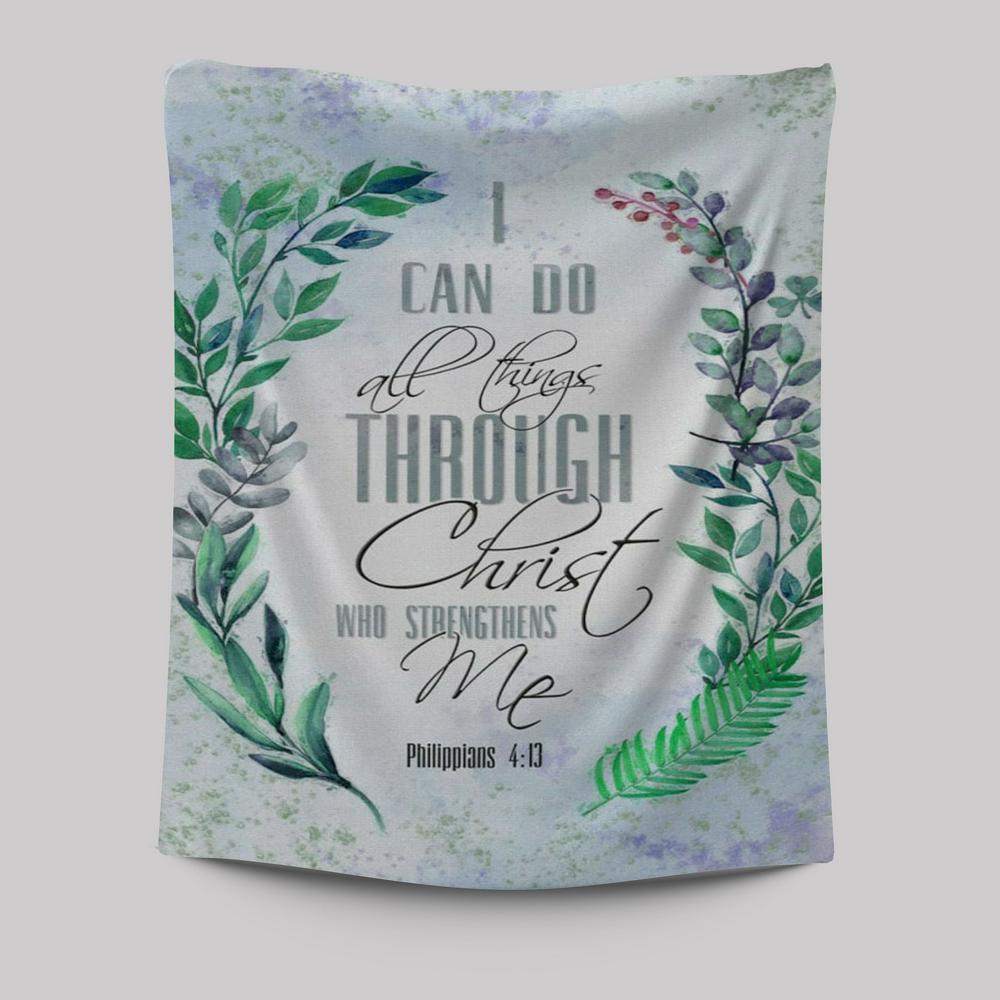 I Can Do All Things Through Christ Bay Leaf Bible Verse Wall Decor Art - Bible Verse Wall Decor - Scripture Wall Art