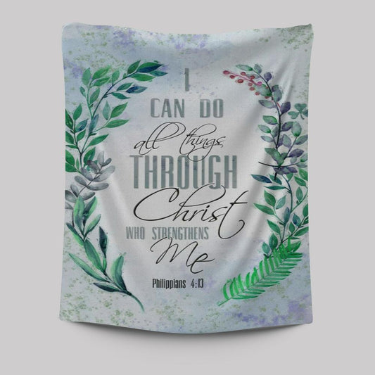 I Can Do All Things Through Christ Bay Leaf Bible Verse Wall Decor Art - Bible Verse Wall Decor - Scripture Wall Art