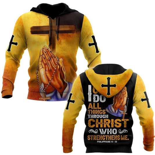 I Can Do All Things Through Christ God 3D Hoodie For Man And Women, Jesus Printed 3D Hoodie