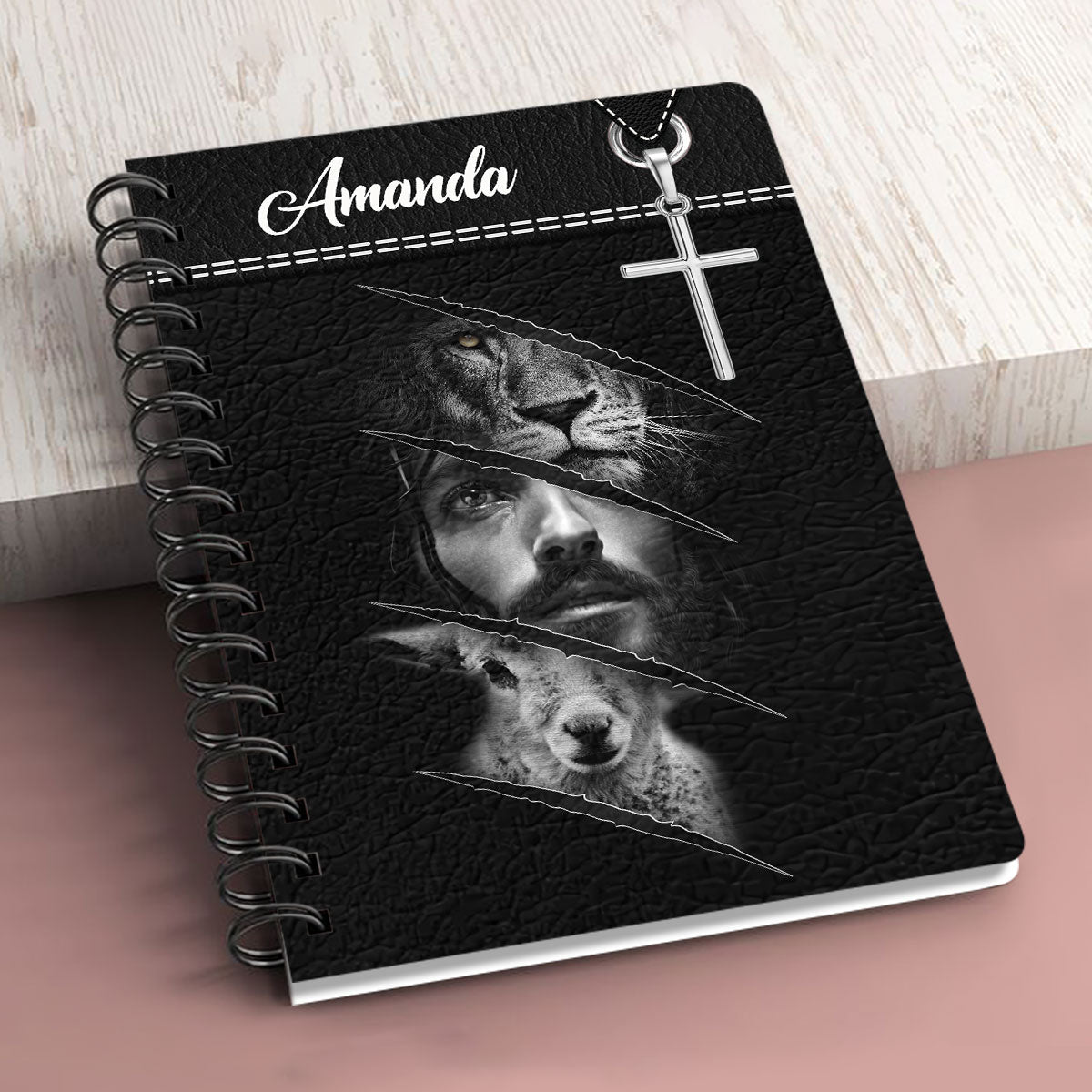 I Can Do All Things Through Christ Personalized Christian Spiral Notebook, Scripture Gifts For Christian