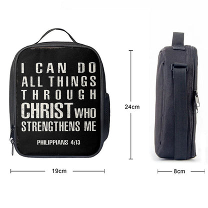 I Can Do All Things Through Christ Philipians 4 13 Lunch Bag, Christian Lunch Bag, Religious Lunch Box For School, Picnic