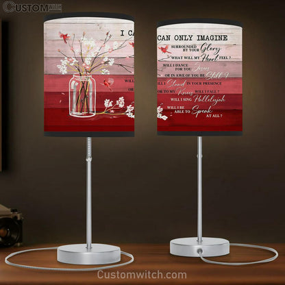 I Can Only Imagine Baby Flower Cardinal Table Lamb Gift - Bible Verse Table Lamb - Religious Bedroom Decor