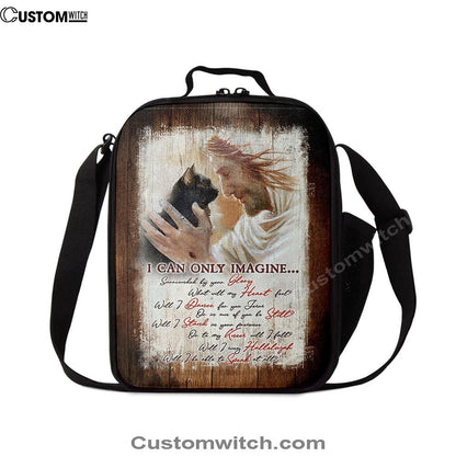 I Can Only Imagine Black Cat Jesus Lunch Bag, Take My Hand Lunch Bag, Christian Lunch Bag, Religious Lunch Box For School, Picnic