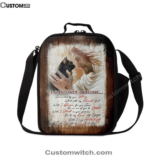 I Can Only Imagine Black Cat Jesus Lunch Bag, Take My Hand Lunch Bag, Christian Lunch Bag, Religious Lunch Box For School, Picnic