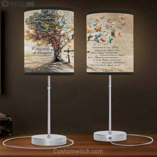 I Can Only Imagine Butterfly Old Tree Table Lamb Prints - Religious Table Lamb Art - Christian Home Decor