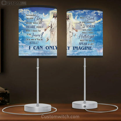 I Can Only Imagine Table Lamb - Jesus Blue Sky, Holy Spirit Dove Lamb Gift Table Lamb - Christian Lamb Gift - Religious Art