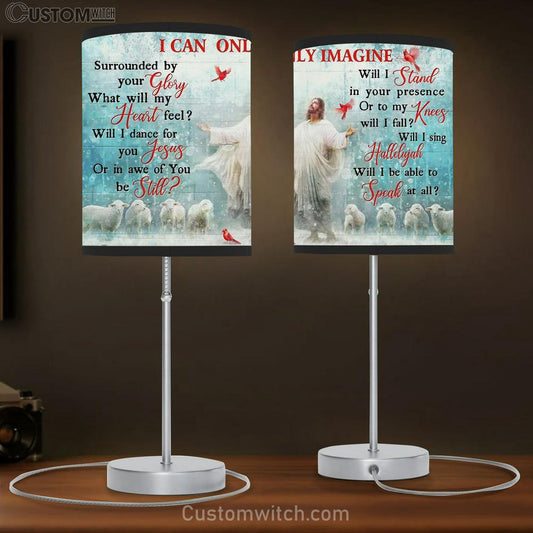 I Can Only Imagine Table Lamb - Jesus Cardina And The Lambs Large Table Lamb Art - Christian Lamb Gift Home Decor - Religious Table Lamb Prints
