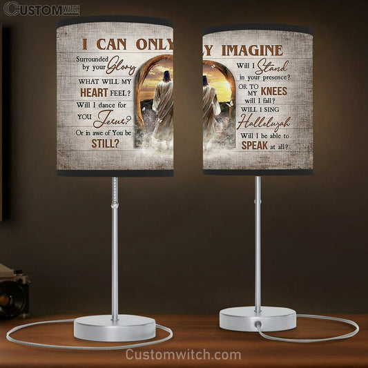 I Can Only Imagine Table Lamb - Jesus Sunset The Way To Heaven Large Table Lamb Art - Christian Bedroom Decor - Religious Wall Decor