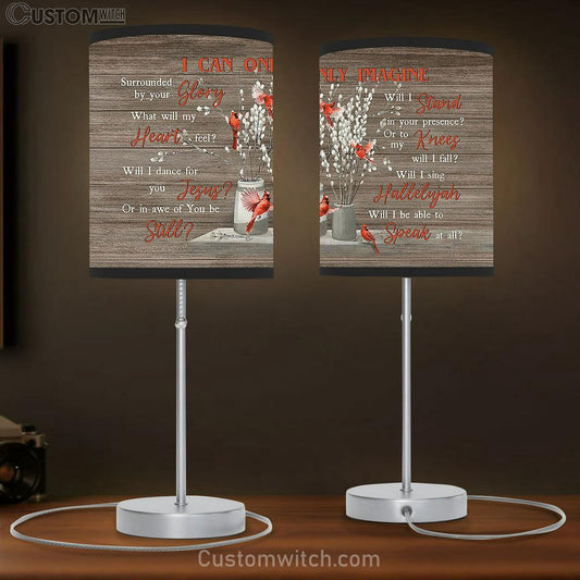 I Can Only Imagine Cardinal Briar Flower Vase Table Lamb Gift - Bible Verse Table Lamb - Religious Bedroom Decor