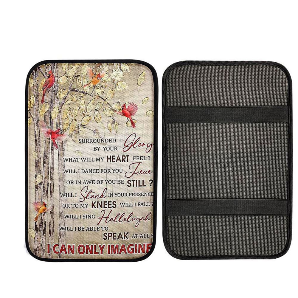 I Can Only Imagine Cardinal Car Center Console Cover, Christ Car Armrest Accessories