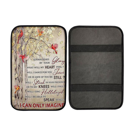 I Can Only Imagine Cardinal Car Center Console Cover, Christ Car Armrest Accessories