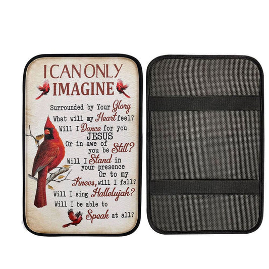 I Can Only Imagine Cardinal Christian Car Center Console Cover, Christ Car Armrest Accessories