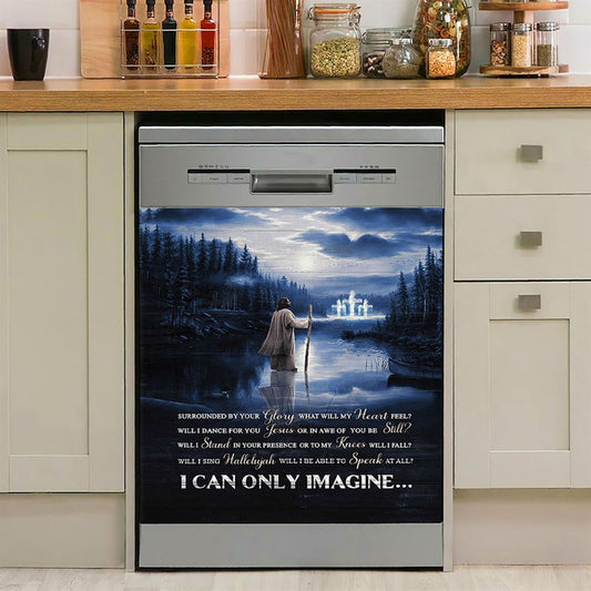 I Can Only Imagine Cardinal Christian Decor Dishwasher Cover, Bible Verse Dishwasher Stickers, Scripture Kitchen Decor