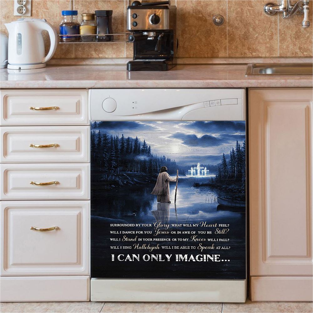 I Can Only Imagine Cardinal Christian Decor Dishwasher Cover, Bible Verse Dishwasher Stickers, Scripture Kitchen Decor