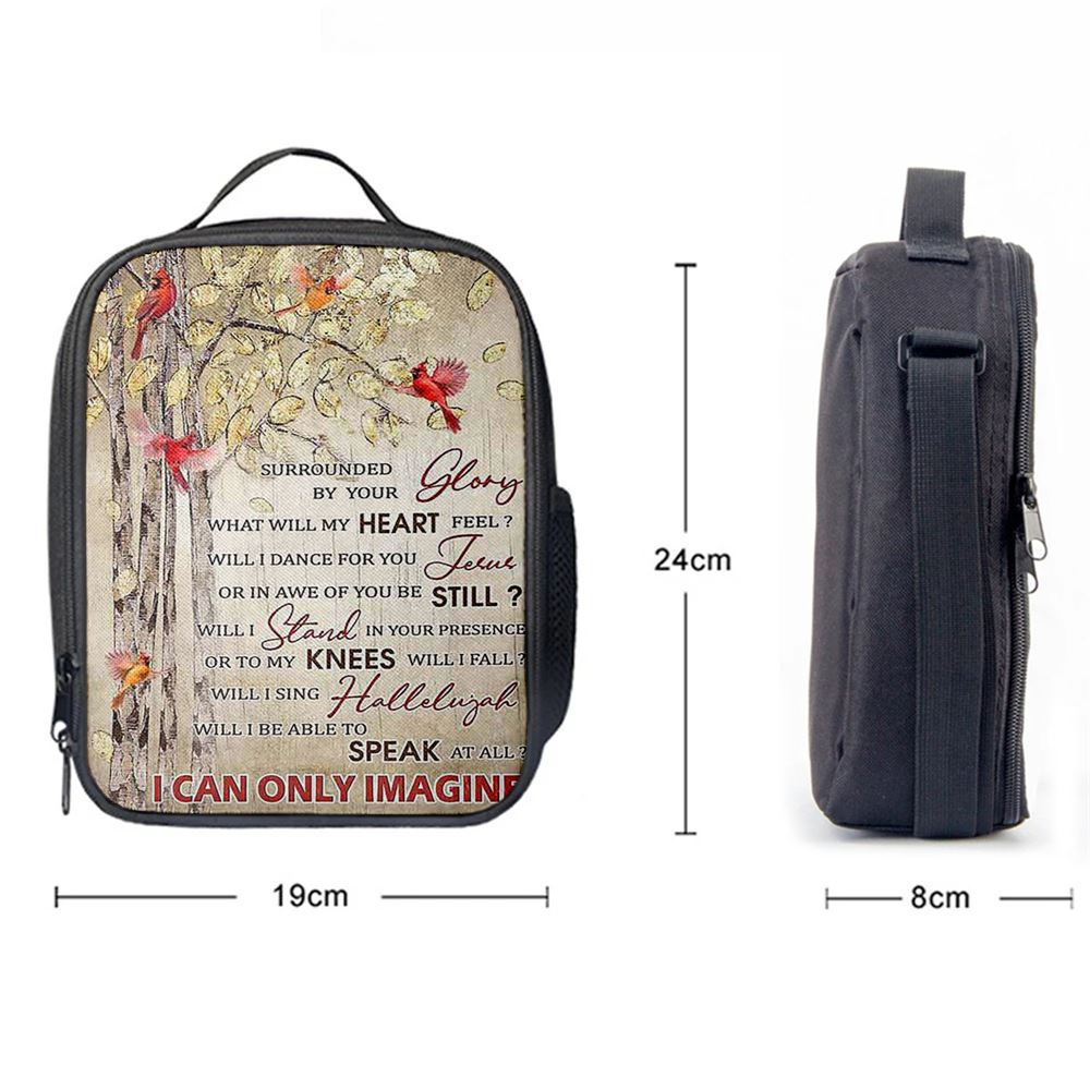 I Can Only Imagine Cardinal Lunch Bag, Christian Lunch Bag, Religious Lunch Box For School, Picnic