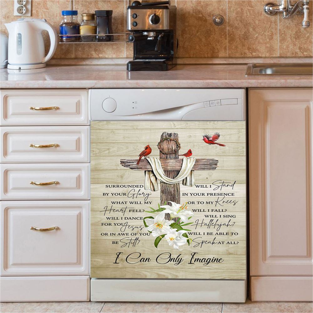 I Can Only Imagine Christian Song Lyrics Dishwasher Cover, Bible Verse Dishwasher Stickers, Scripture Kitchen Decor