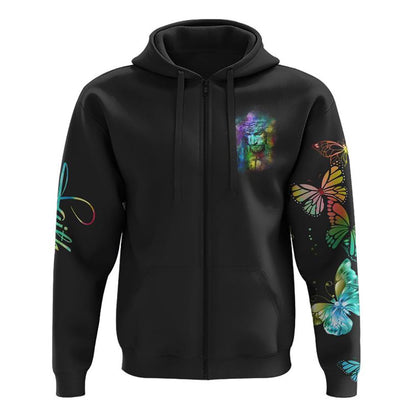 I Can Only Imagine Colorful Jesus Painting All Over Print 3D Hoodie, Christian Hoodie, Christian Sweatshirt, Bible Verse Shirt