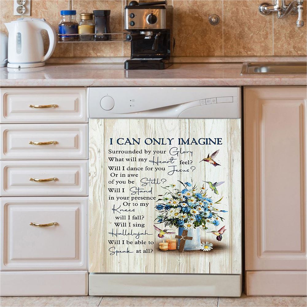I Can Only Imagine Dishwasher Cover, Jesus Walking On Water Dishwasher Stickers, Bible Verse Kitchen Decor