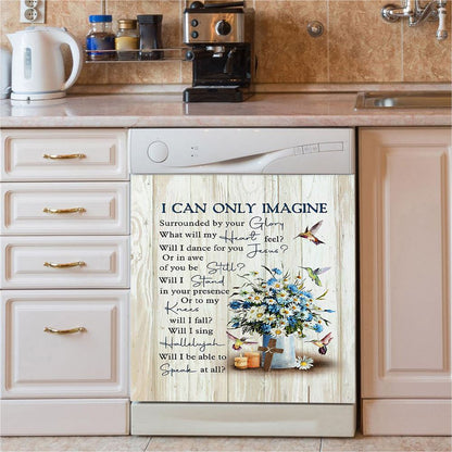 I Can Only Imagine Dishwasher Cover, Jesus Walking On Water Dishwasher Stickers, Bible Verse Kitchen Decor
