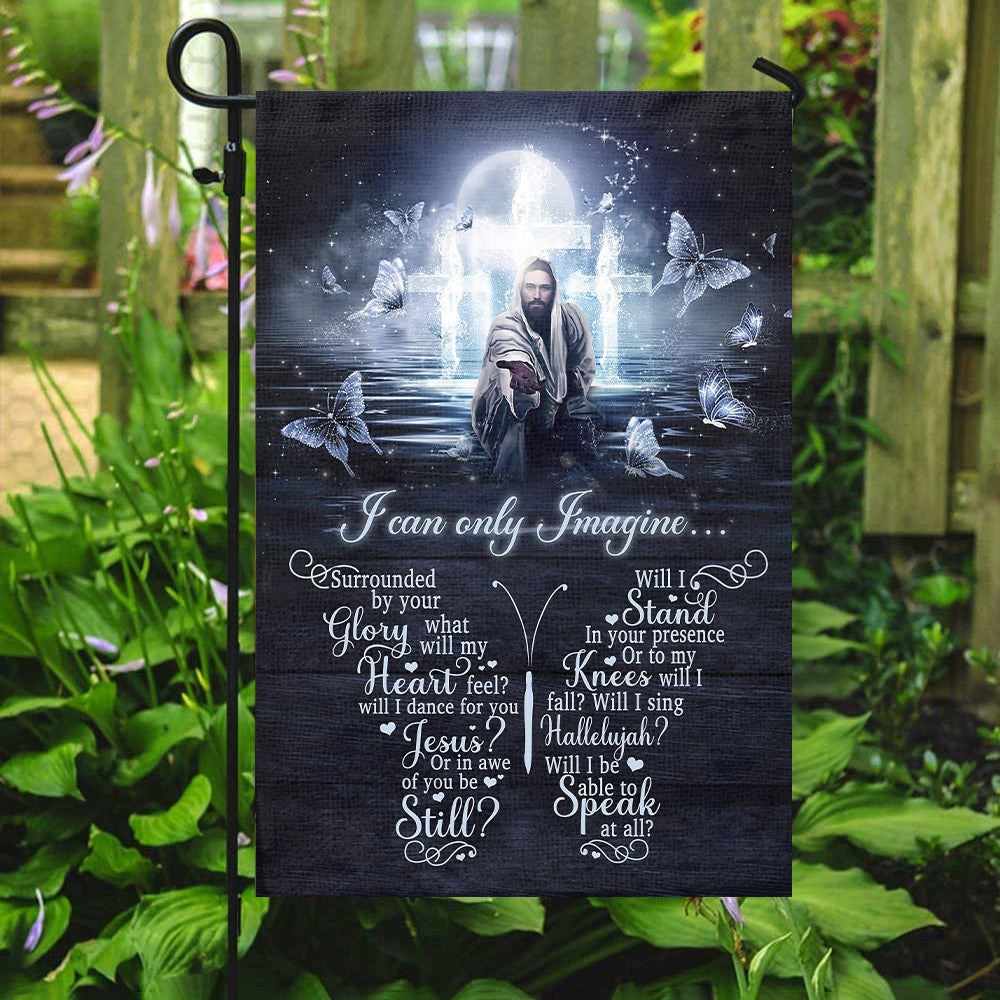 I Can Only Imagine Flag, Christian's Flag, Garden Decor, Garden Flag Stand, Christian Flag, Scripture Flag, Garden Banner