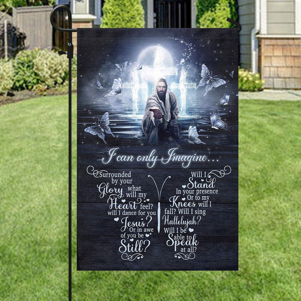 I Can Only Imagine Flag, Christian's Flag, Garden Decor, Garden Flag Stand, Christian Flag, Scripture Flag, Garden Banner