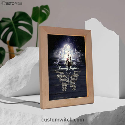 I Can Only Imagine Jesus & Butterflies Frame Lamp Art - Jesus Frame Lamp Pictures - Christian Night Light