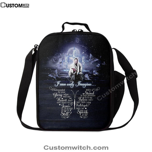 I Can Only Imagine Jesus & Butterflies Lunch Bag, Christian Lunch Bag, Religious Lunch Box For School, Picnic