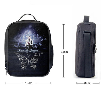 I Can Only Imagine Jesus & Butterflies Lunch Bag, Christian Lunch Bag, Religious Lunch Box For School, Picnic